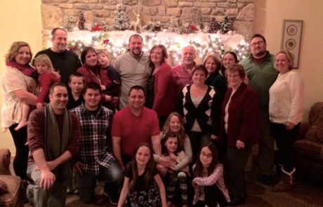 Christmas family reunion photo.